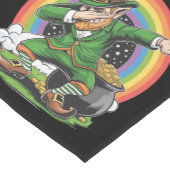 St Patricks Day Dabbing Leprechaun Dab Dance Korte Tafelloper (Hoek)