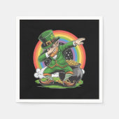 St Patricks Day Dabbing Leprechaun Dab Dance Servet (Voorkant)