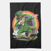 St Patricks Day Dabbing Leprechaun Dab Dance Theedoek (Verticaal)