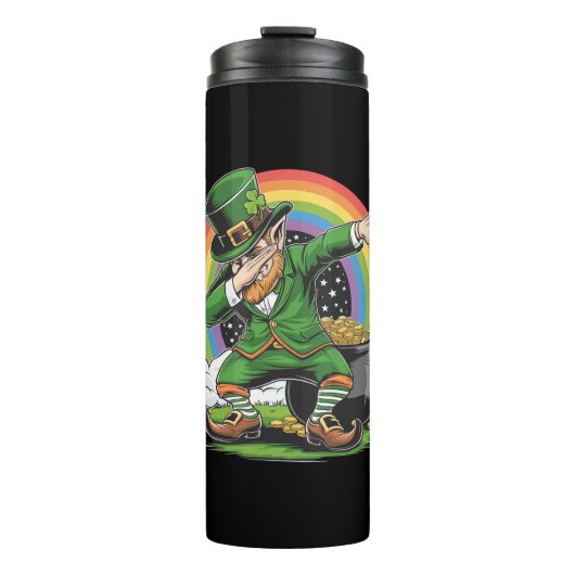 St Patricks Day Dabbing Leprechaun Dab Dance Thermosbeker (Voorkant)