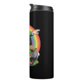 St Patricks Day Dabbing Leprechaun Dab Dance Thermosbeker (Geroteerd rechts)