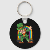 St Patricks Day Dabbing Leprechaun Irish Boys Girl Sleutelhanger (Achterkant)