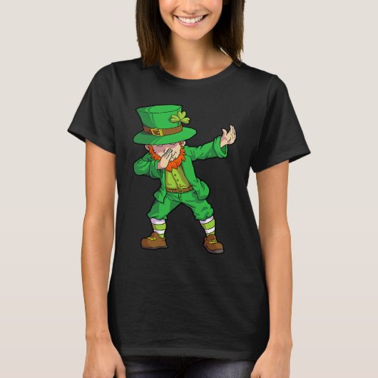 St Patricks Day Dabbing Leprechaun  Irish Dab T-shirt (Voorkant)