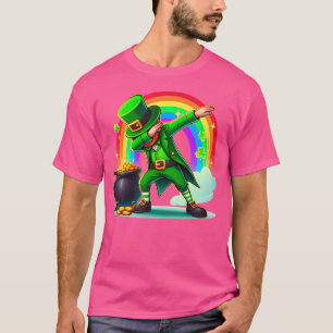 St Patricks Day Dabbing Leprechaun Jongens Meisjes T-shirt