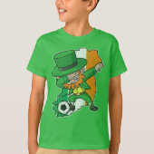 St Patrick's Day Dabbing Leprechaun Soccer Irish T-shirt (Voorkant)