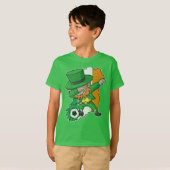 St Patrick's Day Dabbing Leprechaun Soccer Irish T-shirt (Voorkant volledig)
