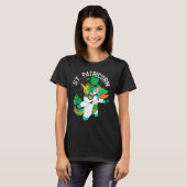 St Patricks Day Dabbing Unicorn Leprechaun Leprico T-shirt (Voorkant volledig)