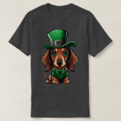 St Patricks Day Dachshund 17 March Wiener Dog T-shirt (Design voorkant)
