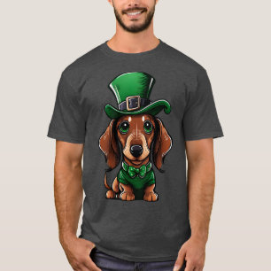St Patricks Day Dachshund 17 March Wiener Dog T-shirt