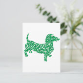 St. Patrick's Day Dachshund Briefkaart (Staand voorkant)