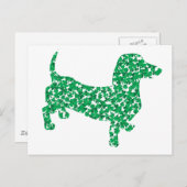St. Patrick's Day Dachshund Briefkaart (Voorkant / Achterkant)