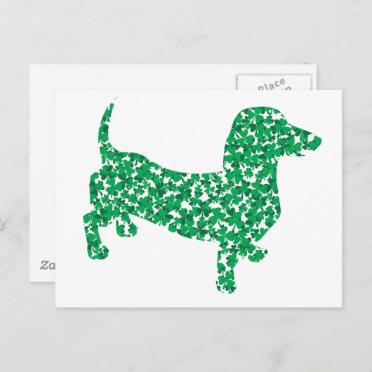 St. Patrick's Day Dachshund Briefkaart (Voorkant / Achterkant)