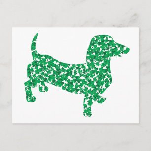 St. Patrick's Day Dachshund Briefkaart