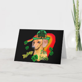 St. Patrick's Day Dachshund Kaart
