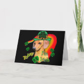 St. Patrick's Day Dachshund Kaart (Voorkant)