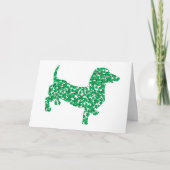 St. Patrick's Day Dachshund Kaart (Voorkant)