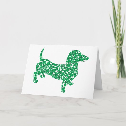 St. Patrick's Day Dachshund Kaart (Voorkant)