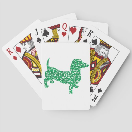 St. Patrick's Day Dachshund Pokerkaarten (Achterkant)
