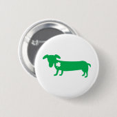St. Patrick's Day Dachshund Ronde Button 5,7 Cm (Voorkant /achterkant)