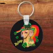 St. Patrick's Day Dachshund Sleutelhanger (Voorkant)