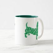 St. Patrick's Day Dachshund Tweekleurige Koffiemok (Voorkant rechts)