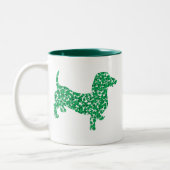 St. Patrick's Day Dachshund Tweekleurige Koffiemok (Links)