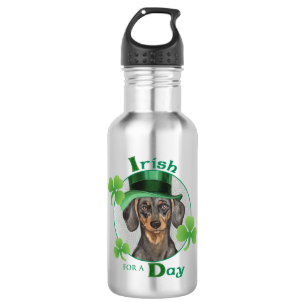 St. Patrick's Day Dachshund Waterfles