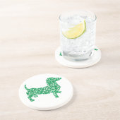 St. Patrick's Day Dachshund Zandsteen Onderzetter (Zijkant)