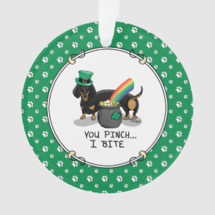 St. Patrick's Day Dachshund (zwarte & geelbruine h Ornament
