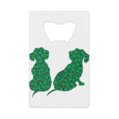 St. Patrick's Day Dachshunds Creditkaart Flessenopener (Voorkant)