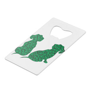St. Patrick's Day Dachshunds Creditkaart Flessenopener