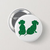St. Patrick's Day Dachshunds Ronde Button 5,7 Cm (Voorkant /achterkant)