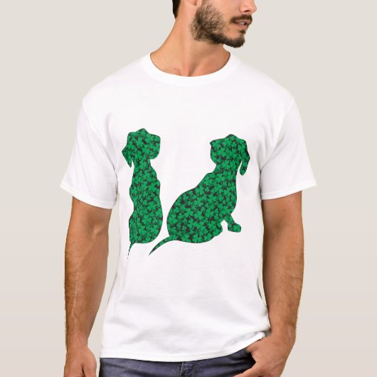 St. Patrick's Day Dachshunds T-shirt (Voorkant)