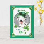 St. Patrick's Day Dalmatian Kaart (Gele Bloem)