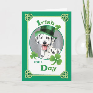 St. Patrick's Day Dalmatian Kaart
