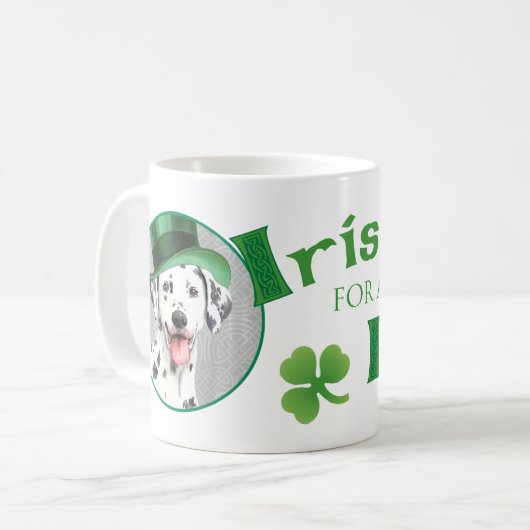 St. Patrick's Day Dalmatian Koffiemok (Voorkant links)