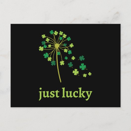 St Patricks Day Dandelion Shamrock Uitnodiging Briefkaart (Voorkant)