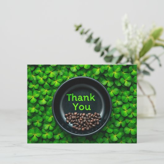 St. Patrick's Day dank je kaart (Staand voorkant)