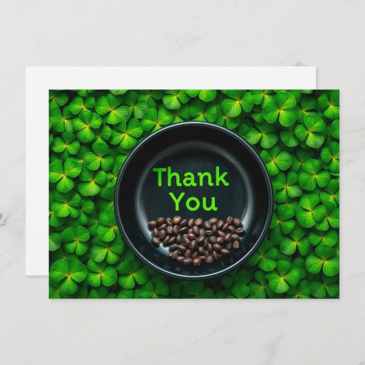 St. Patrick's Day dank je kaart (Voorkant / Achterkant)