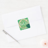 St Patricks Day Dank je Shamrock Donut Party Vierkante Sticker (Envelop)