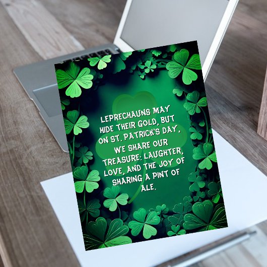St. Patrick's Day Dankbaarheid Briefkaart