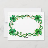 St. Patrick's Day dankkaart Feestdagenkaart (Achterkant)