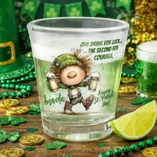 St. Patrick's Day Dansende Kabouter Shotglas Shot Glas