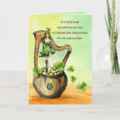 St. Patrick's Day Dansende Lass Pot of Gold Kaart (Voorkant)