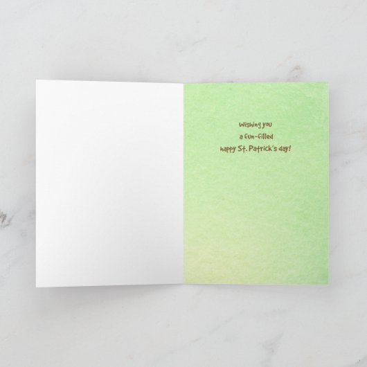 St. Patrick's Day Dansende Lass Pot of Gold Kaart (Binnen)