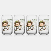 St. Patrick's Day Dansende Leprechaun  Blikvorm Glas (Achterkant)