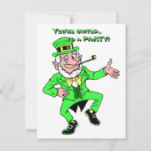 St. Patrick's Day Dansende Leprechaun Shamrocks Kaart (Voorkant)