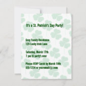 St. Patrick's Day Dansende Leprechaun Shamrocks Kaart (Achterkant)