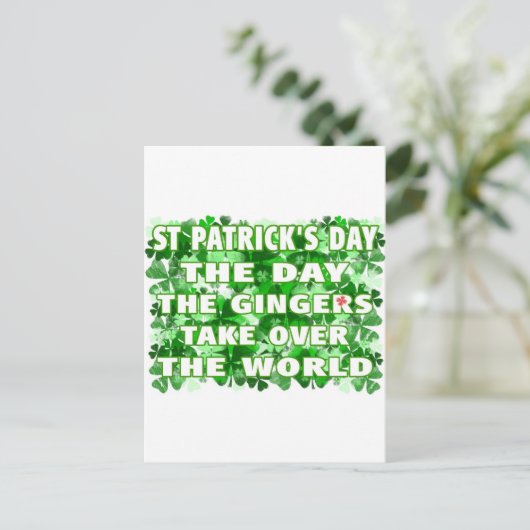 St Patrick's Day - De dag dat de Gingers de wereld Briefkaart (Staand voorkant)