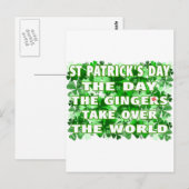 St Patrick's Day - De dag dat de Gingers de wereld Briefkaart (Voorkant / Achterkant)